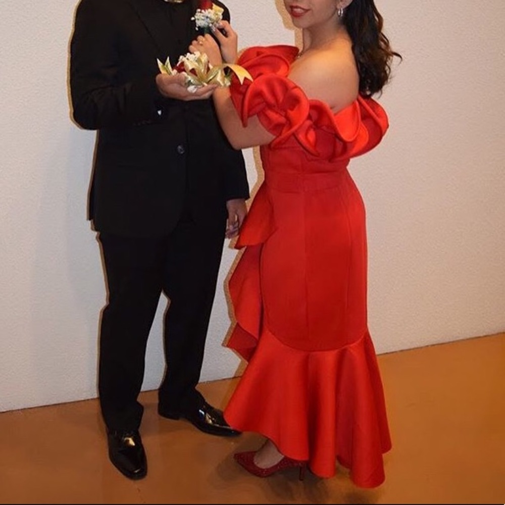 RED ROSE PROM DRESS